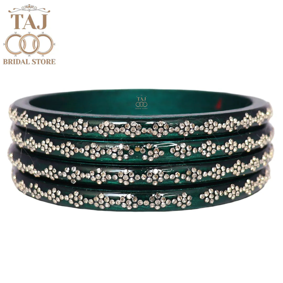 Premium Jaipuri Lac Bangles With Best Traditional Rhinestones Design
