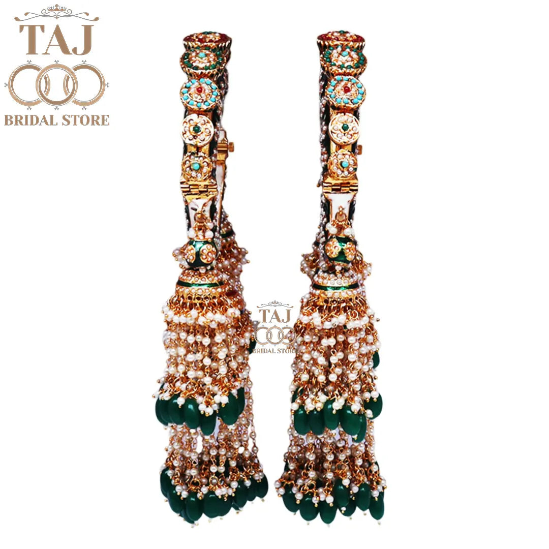 Royal Rajwadi Bangadi Set With Heavy Jhoomer Latkan