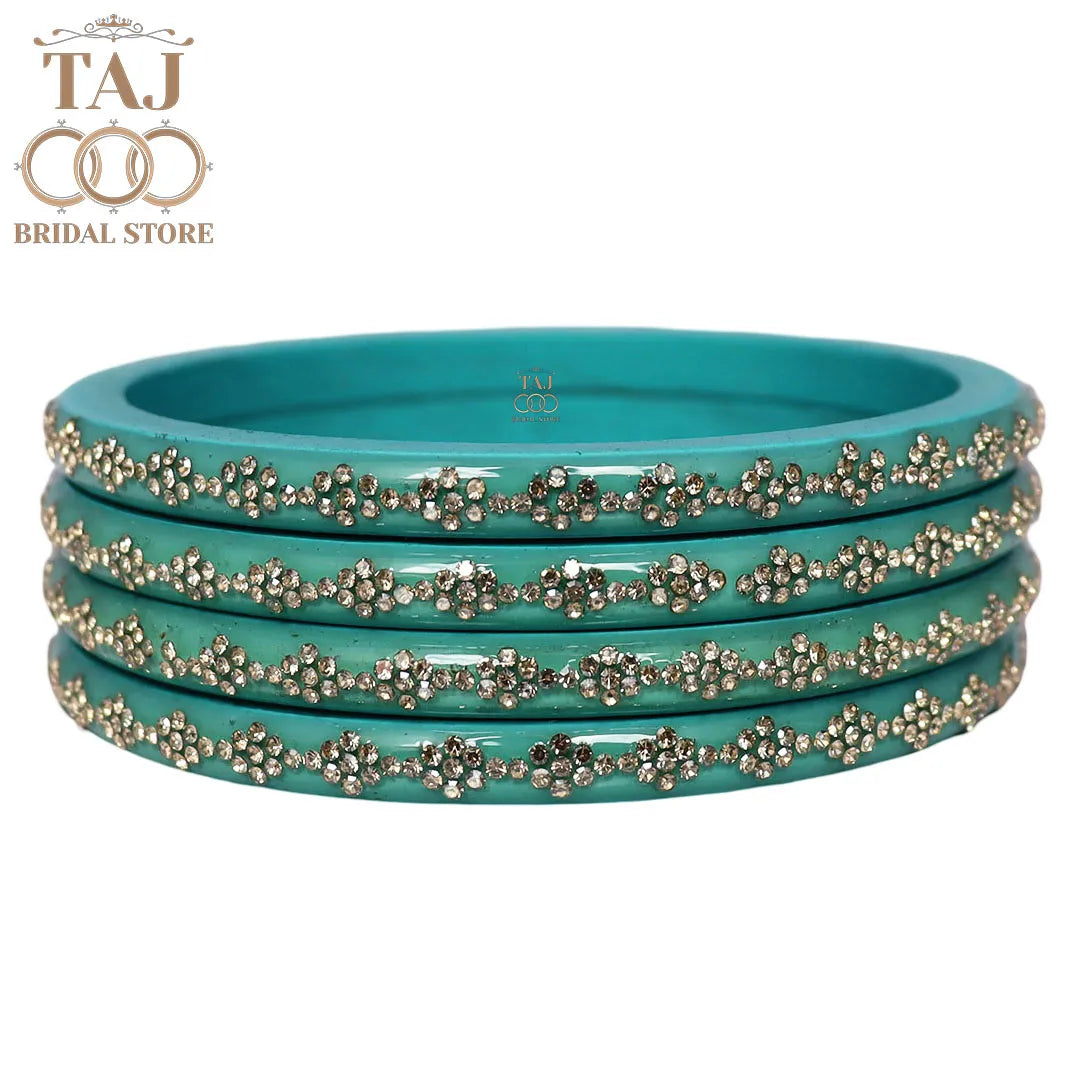 Premium Jaipuri Lac Bangles With Best Traditional Rhinestones Design