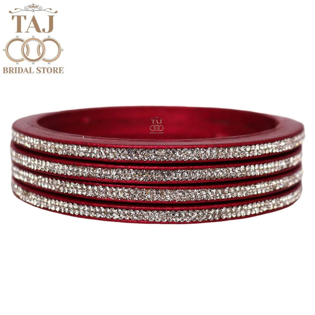 Premium Marwadi Lac Bangles in Latest Rhinestones Design