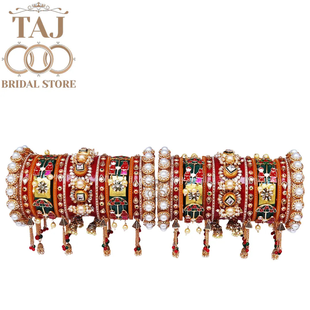 Best Rajwadi Wedding Chura With New Umbrella Design Kada