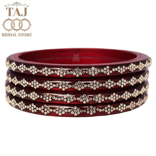 Premium Jaipuri Lac Bangles With Best Traditional Rhinestones Design