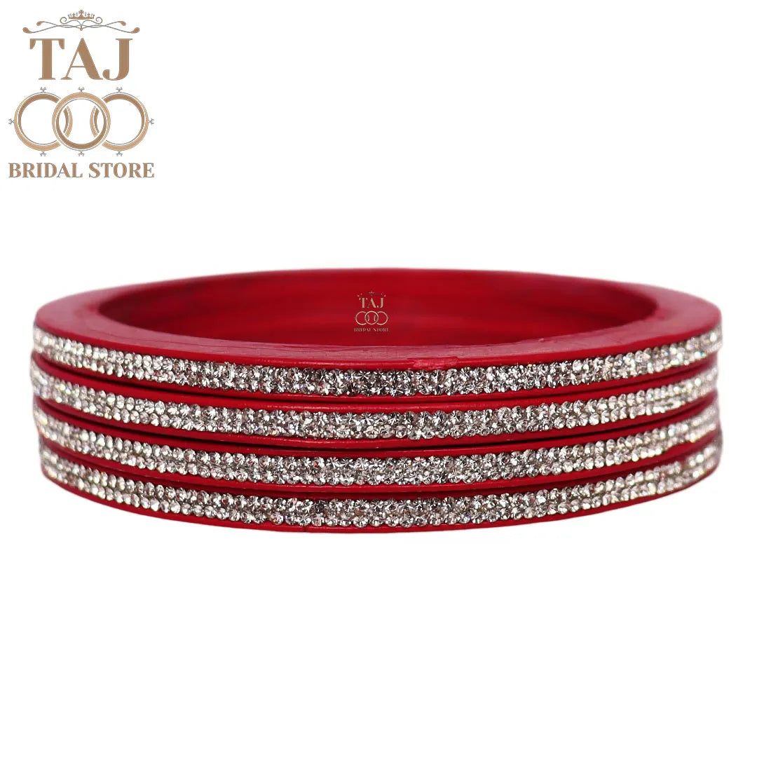 Premium Marwadi Lac Bangles in Latest Rhinestones Design