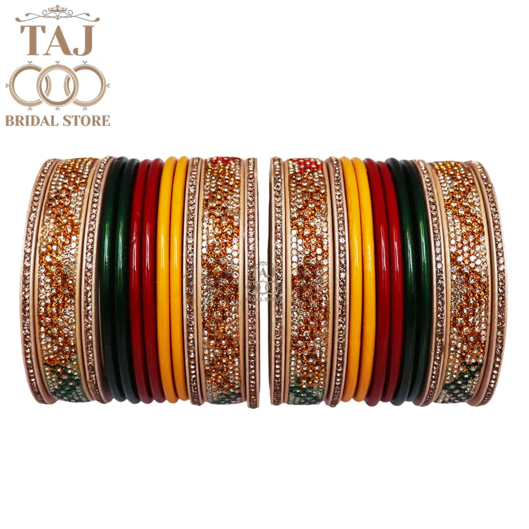 Rajasthani Lac Bangles Set in Latest Zigzag Design