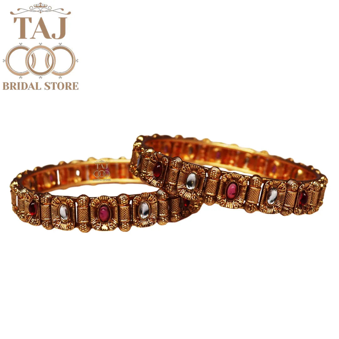 Regal Rajwadi Kada Bangles (Set Of 2)
