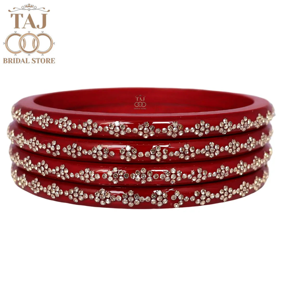 Premium Jaipuri Lac Bangles With Best Traditional Rhinestones Design