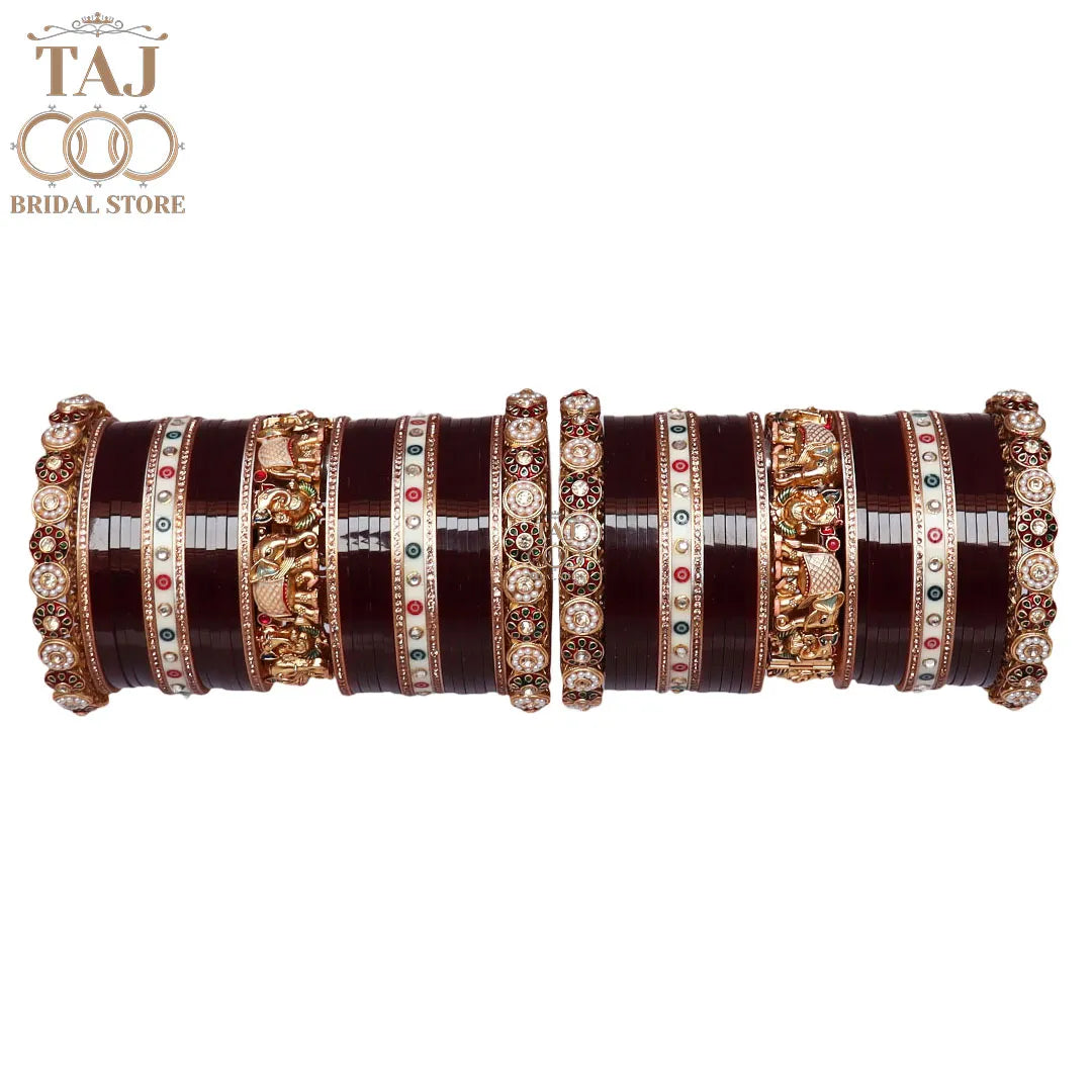 Premium Wedding Chura Set With New Devine Ganesh and Elephant Motifs