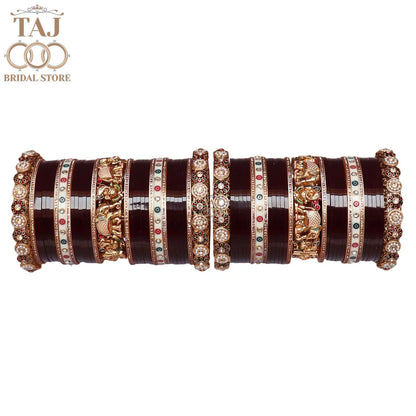 Premium Wedding Chura Set With New Devine Ganesh and Elephant Motifs