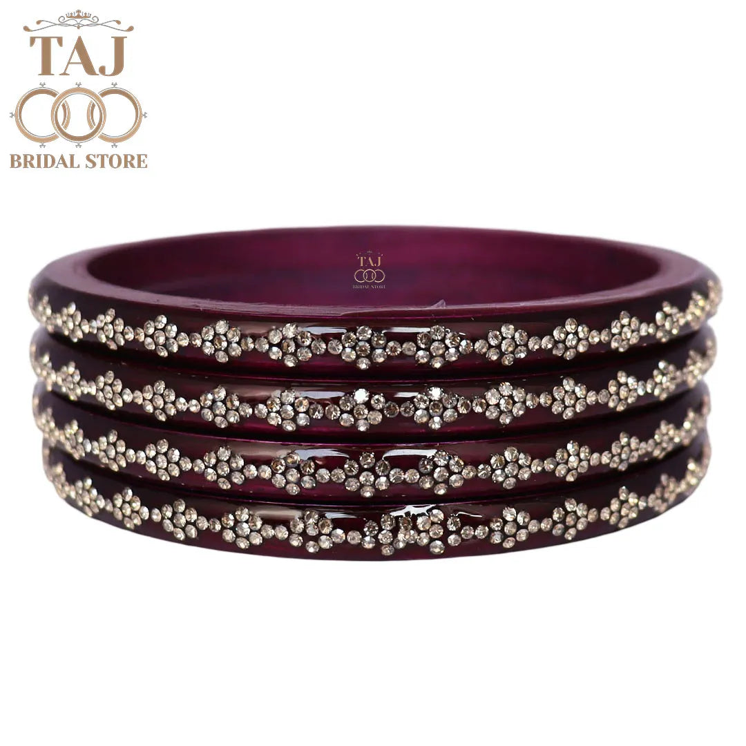 Premium Jaipuri Lac Bangles With Best Traditional Rhinestones Design