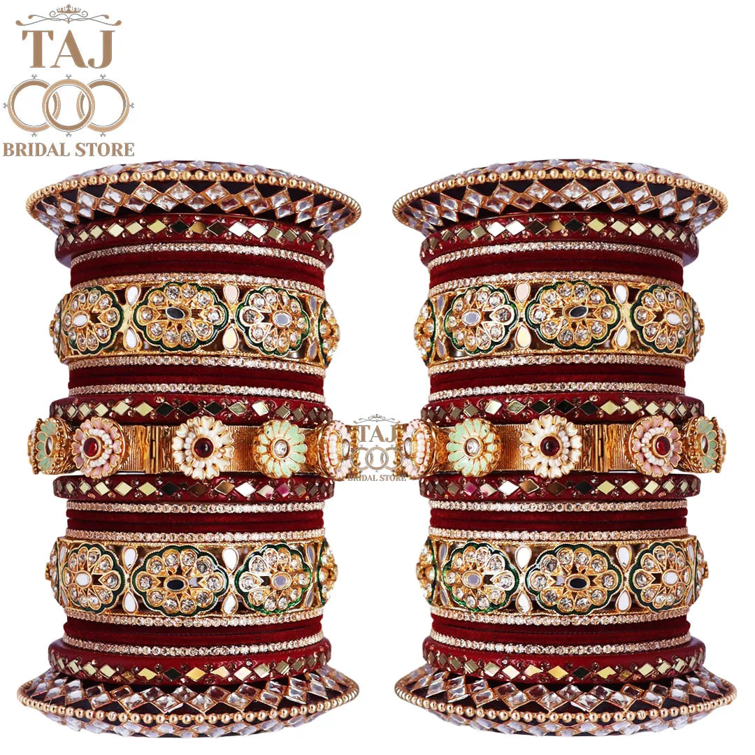 Best Rajwadi Wedding Bangles Set With New Latest Design