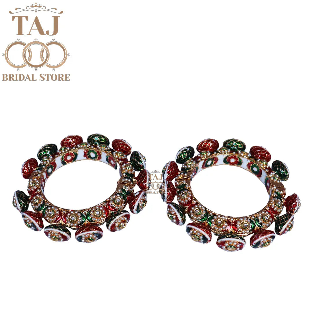 Royal Rajasthani Traditional Bangadi With Beautiful Latest Heavy Design (Pack of 2)