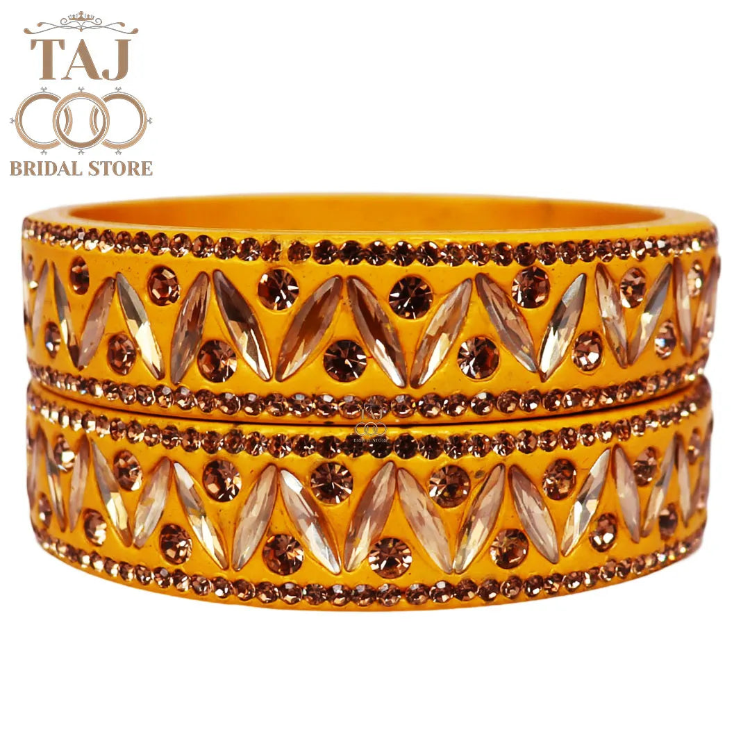 Rajasthani Lac Kada Bangles in Latest Kundan and Rhinestones Design
