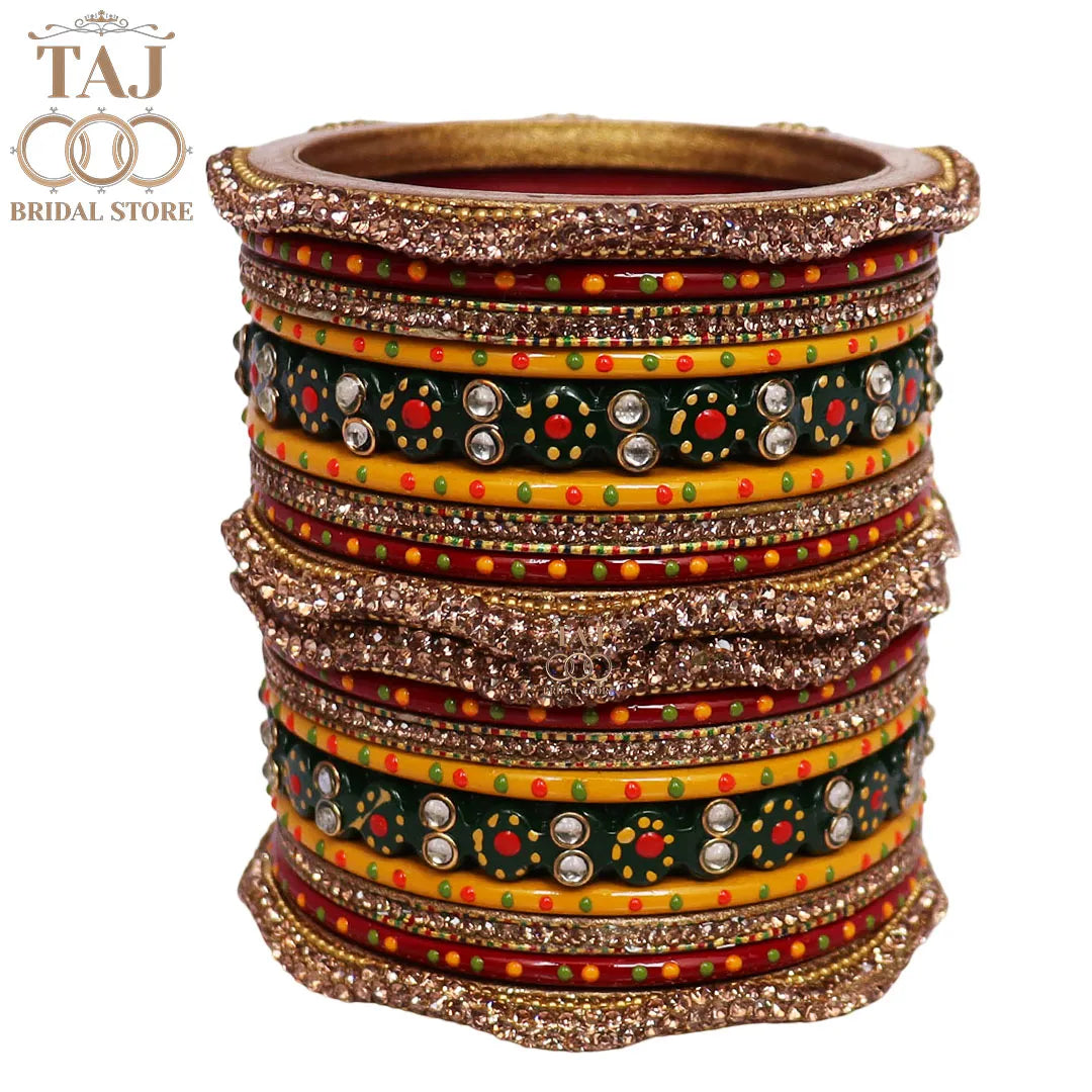 Lahti Short Bangles Set for Women with Larest Zigzag Design