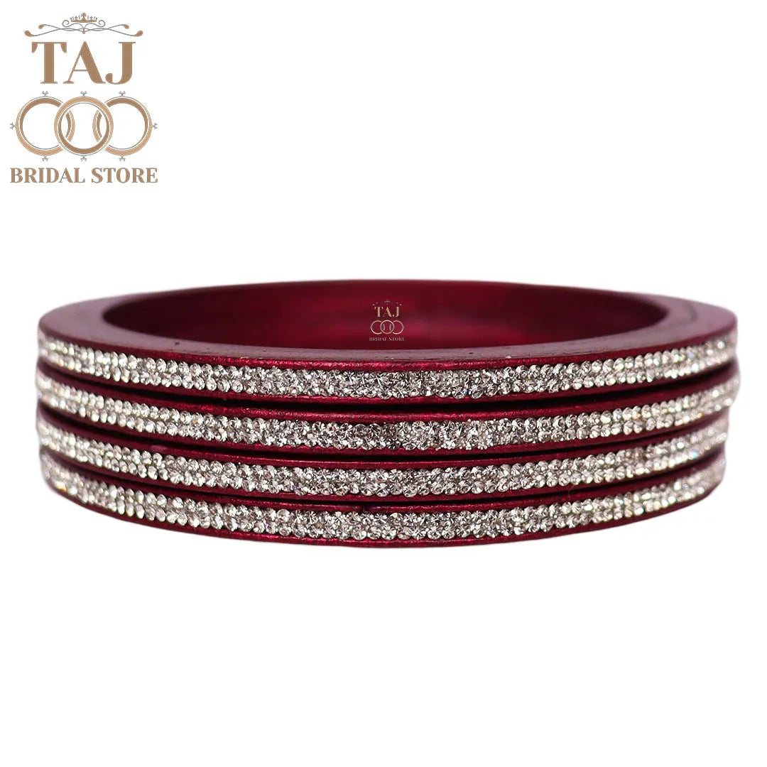 Premium Marwadi Lac Bangles in Latest Rhinestones Design