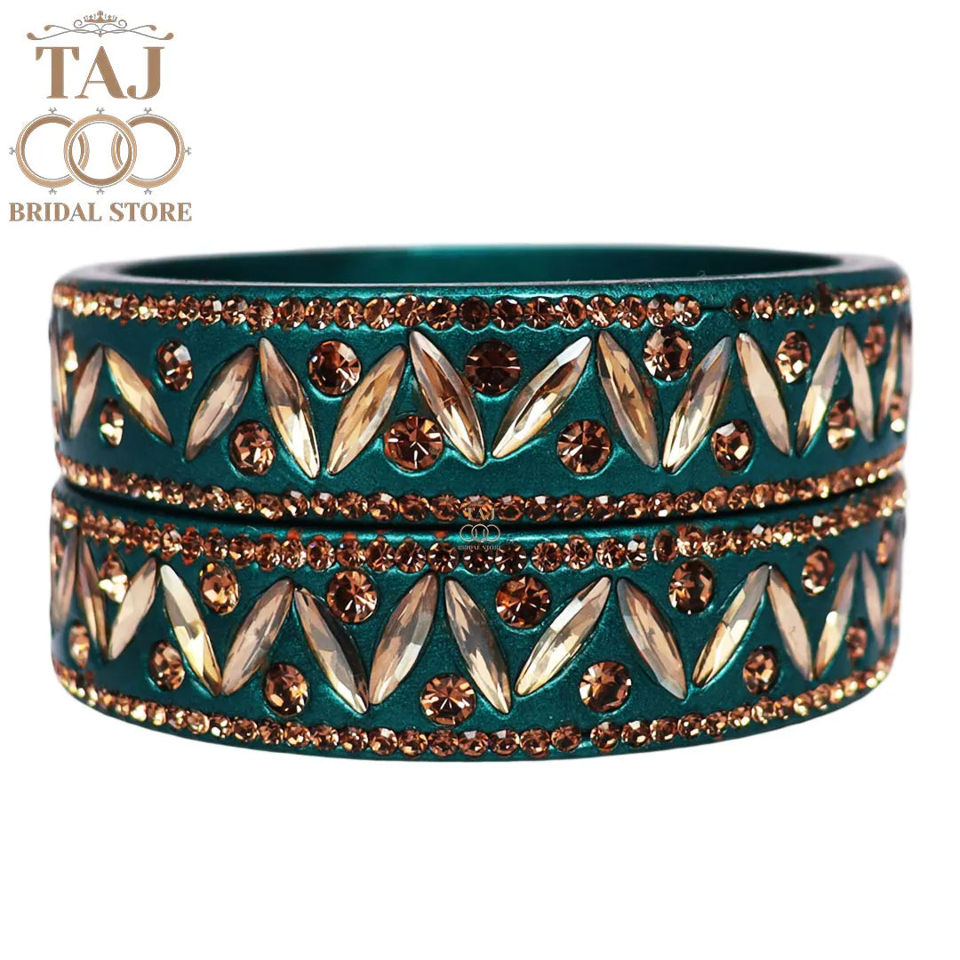 Rajasthani Lac Kada Bangles in Latest Kundan and Rhinestones Design