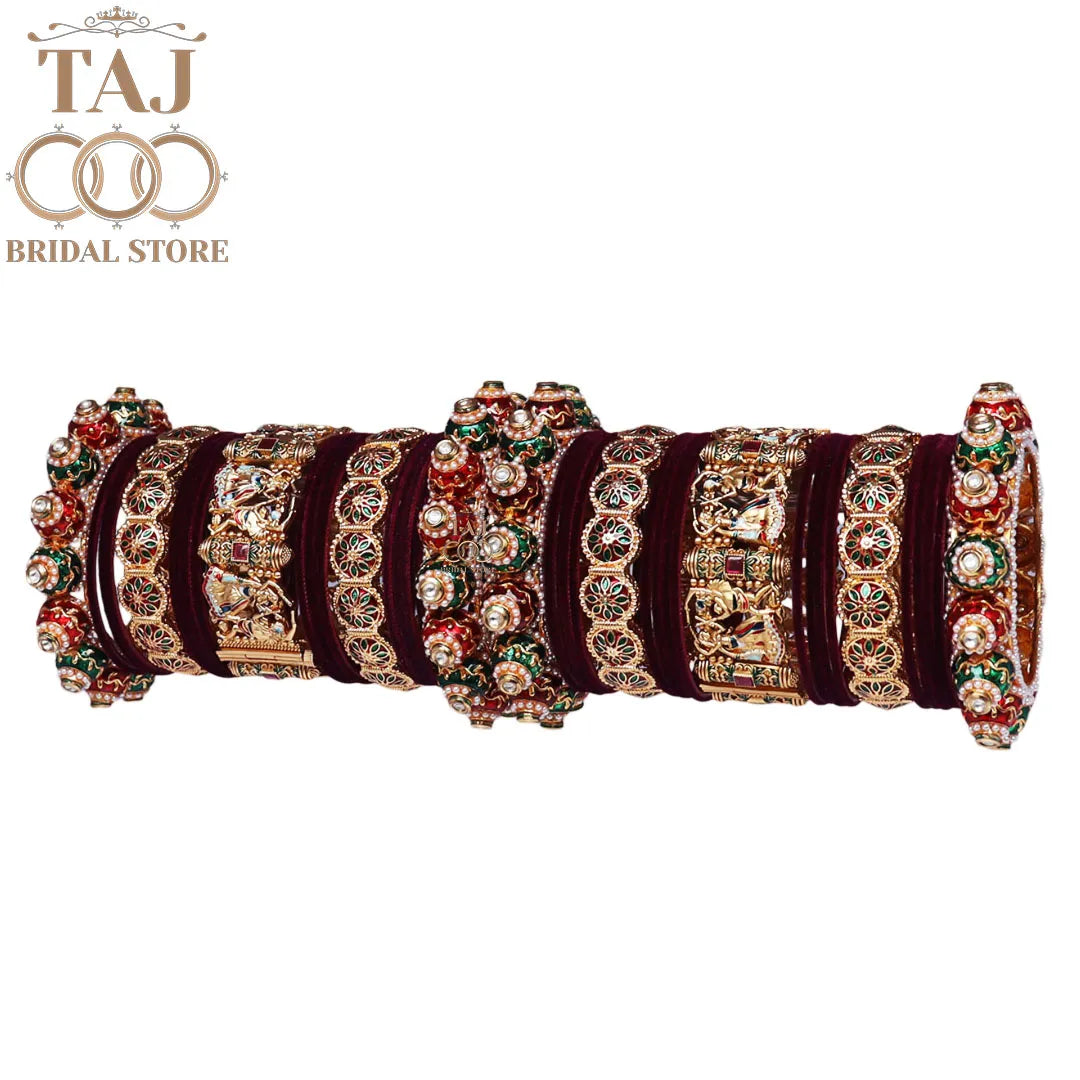 Wedding Bangles With Beautiful Dandiya Design Kada