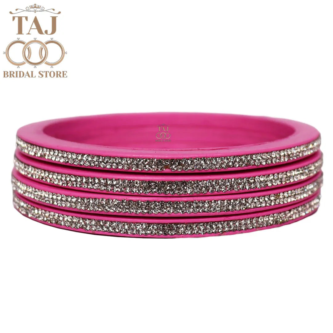 Premium Marwadi Lac Bangles in Latest Rhinestones Design