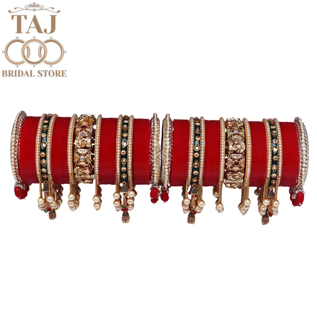 Traditional Karwa Chauth Bangle Set for Brides