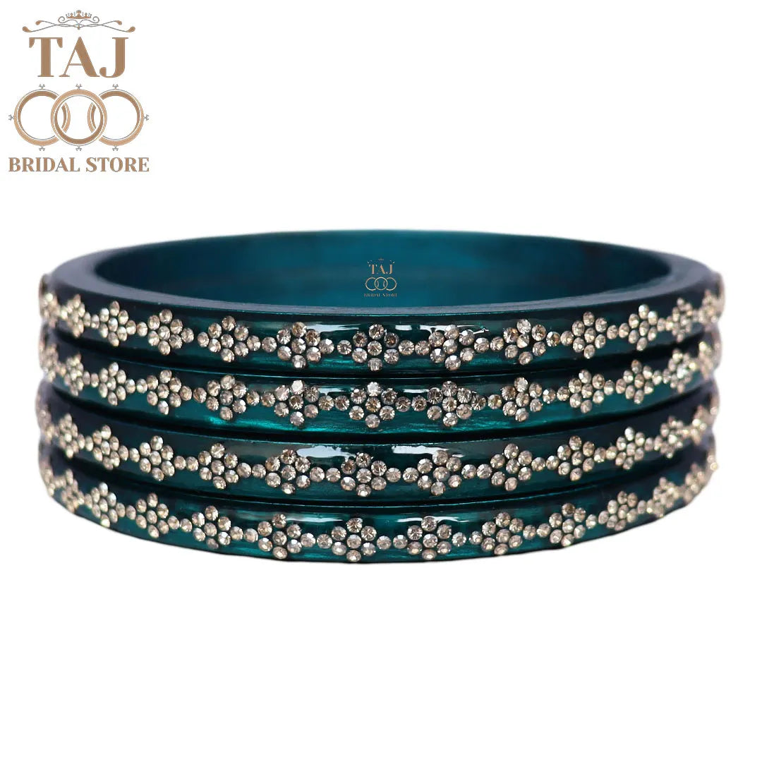 Premium Jaipuri Lac Bangles With Best Traditional Rhinestones Design