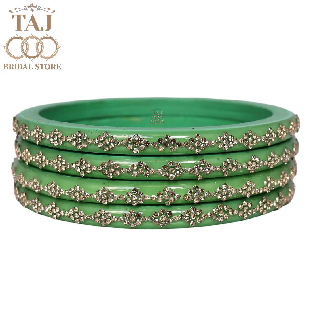 Premium Jaipuri Lac Bangles With Best Traditional Rhinestones Design