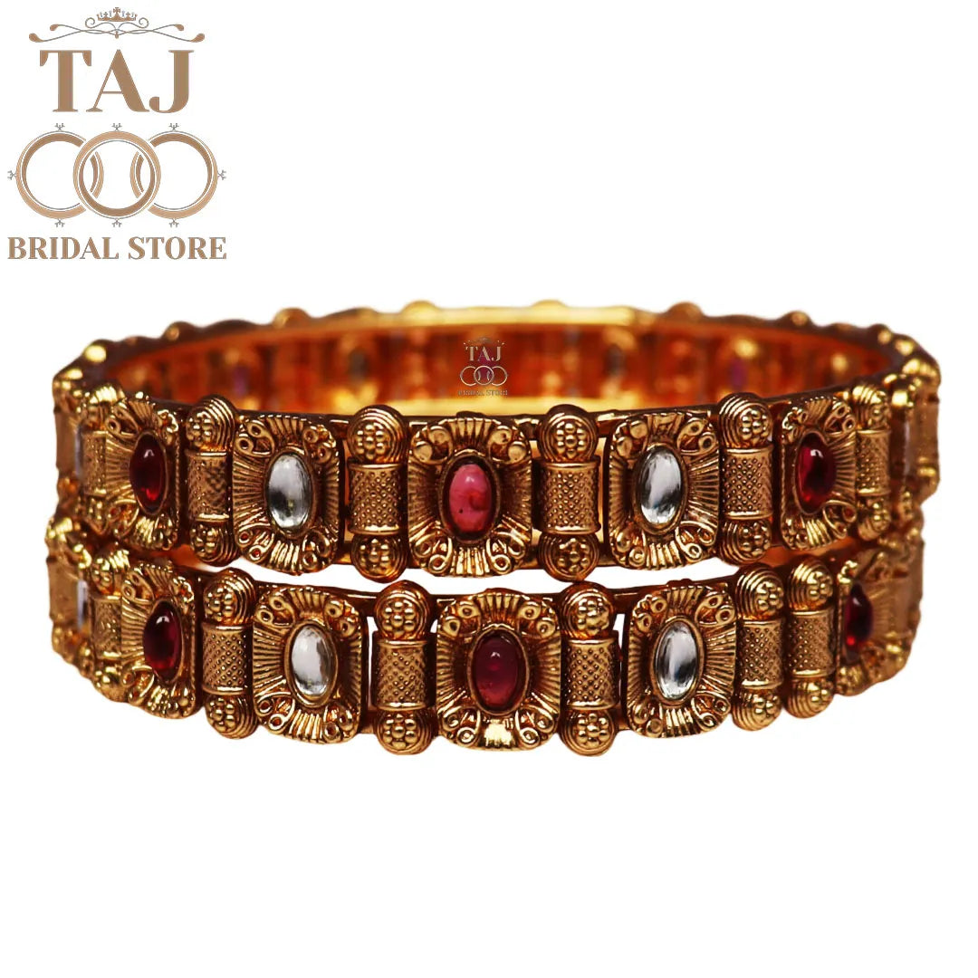 Regal Rajwadi Kada Bangles (Set Of 2)