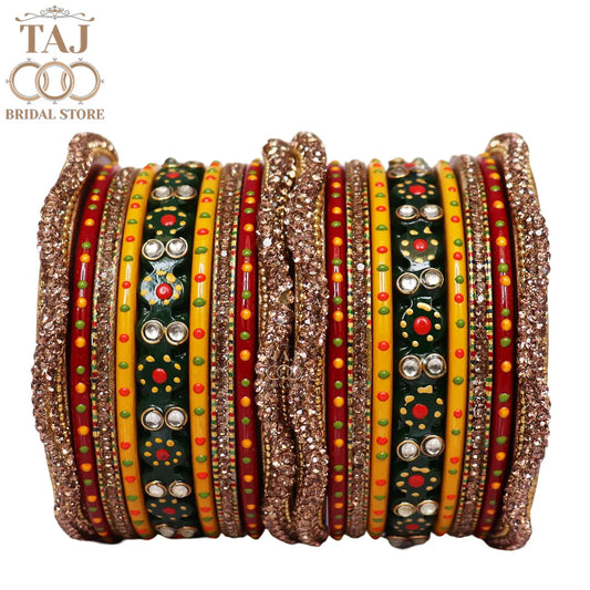 Lahti Short Bangles Set for Women with Larest Zigzag Design