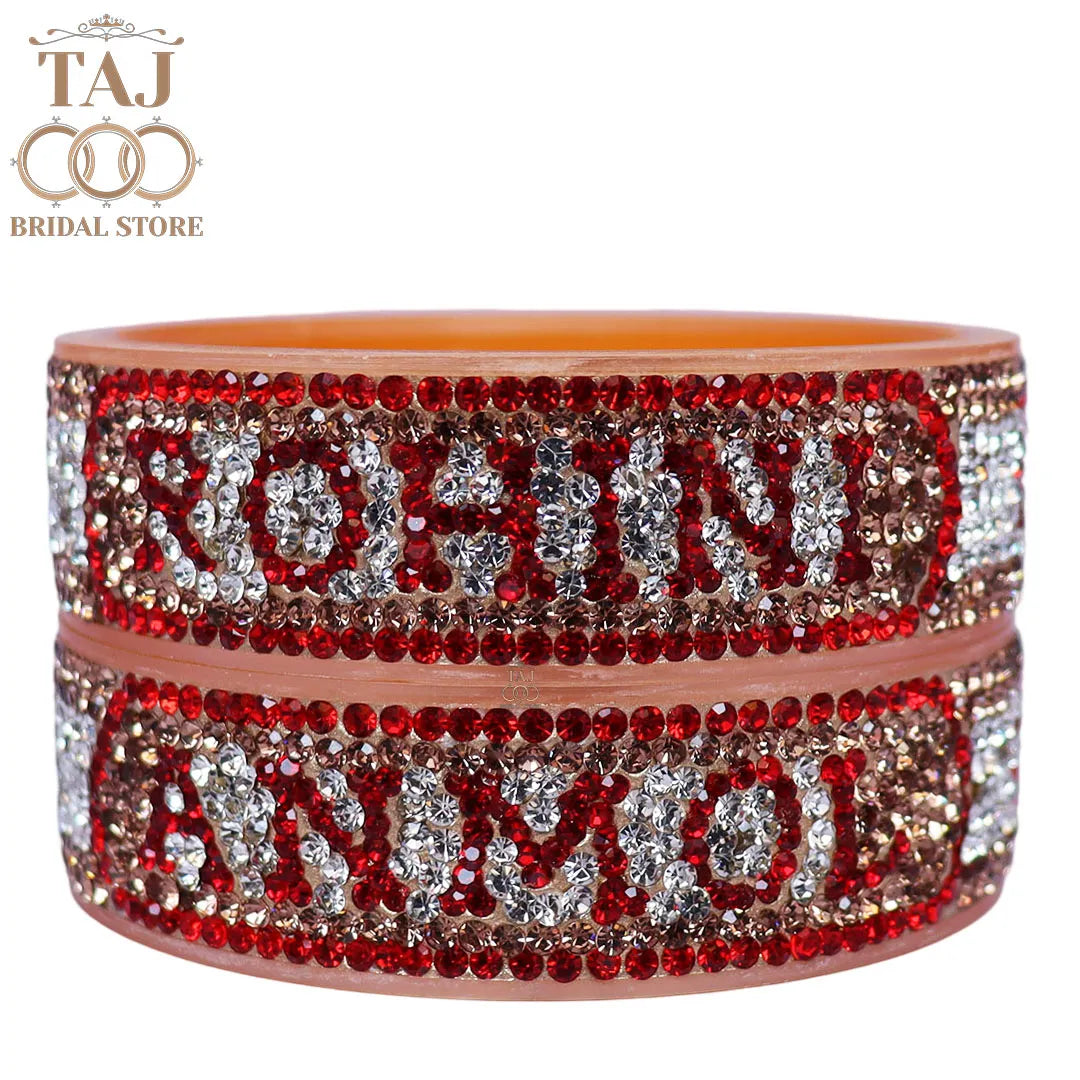 Customized Name Kada with Beautiful Heart Design (Pack of 2)