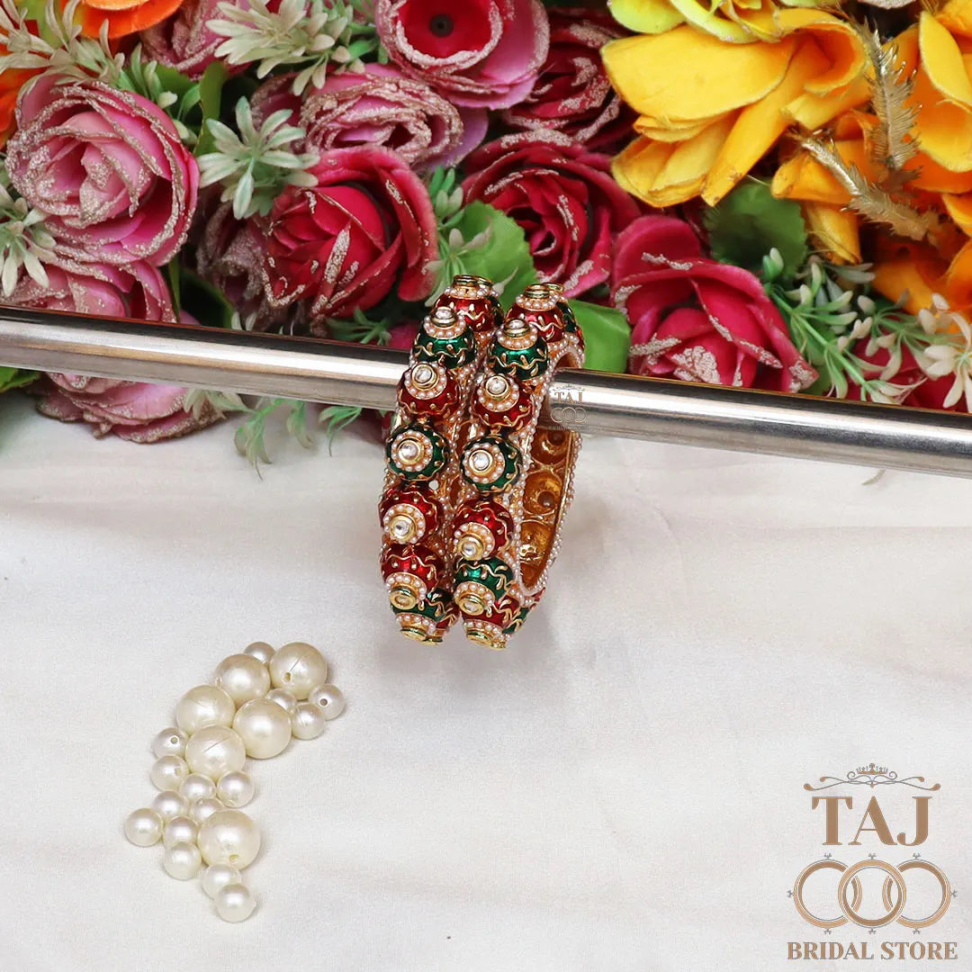 Traditional Rajwadi Bangadi in Best Design (Pack of 2) Taj Bridal Store