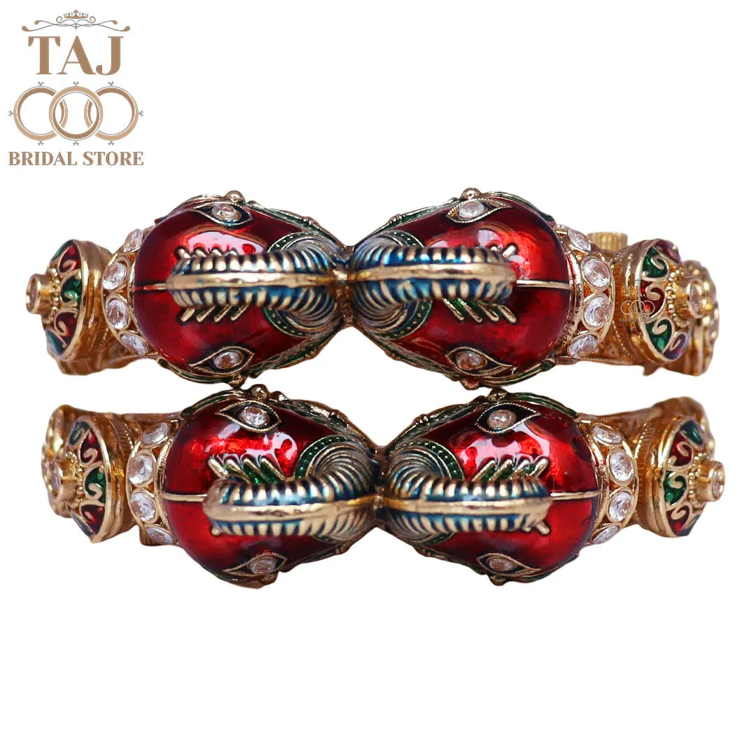 Luxurious Rajwadi Metal Kada with New Traditional Elephant Motifs