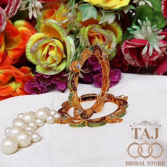 Fancy Kada for Women With Beautiful Meenakari Work (Set of 2)