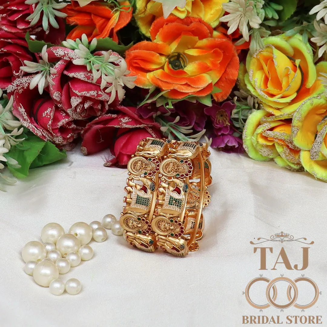 Rajwadi Metal Kada with Beautiful Elephant Design (Pack of 2)