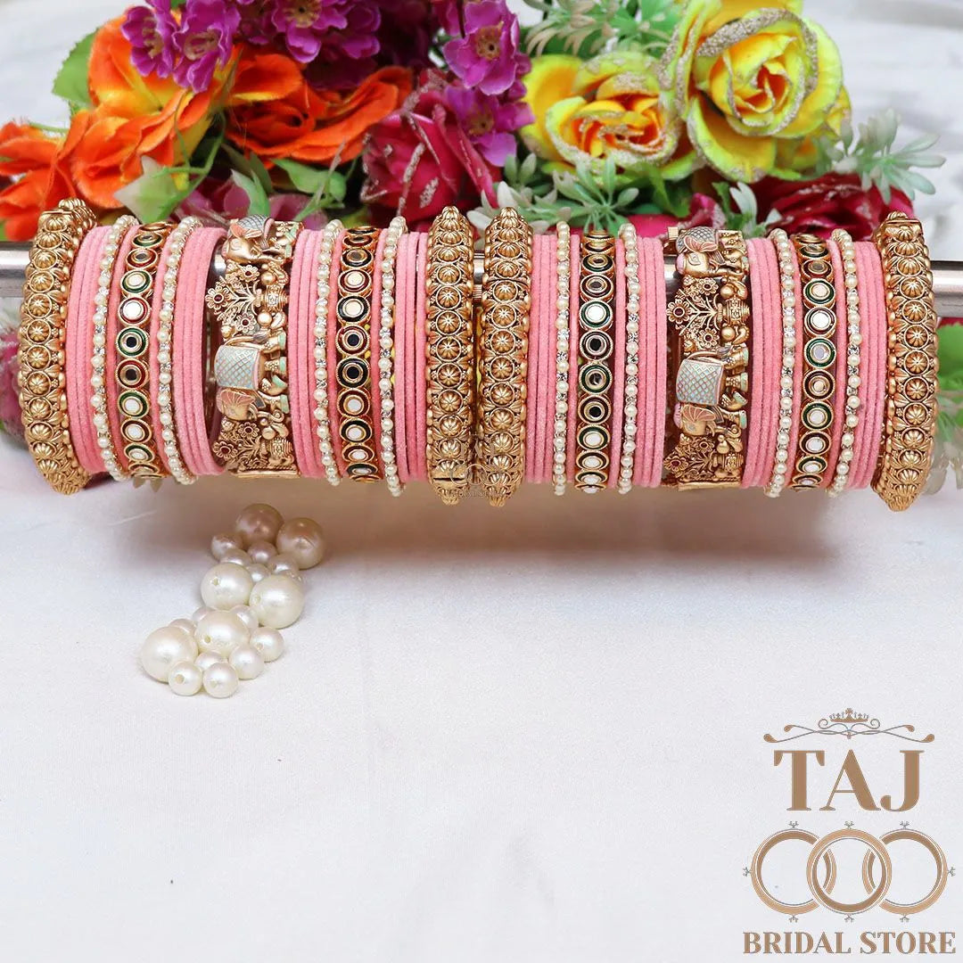 Tranding Bridal Rajwadi Chuda With Beautiful Elephant Design Kada