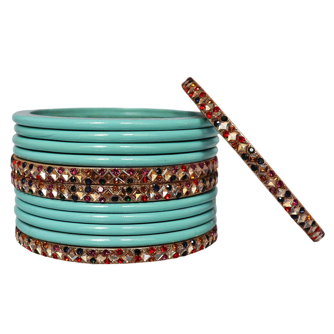 Designer Short Lac Bangles Set With Latest Kundan Design