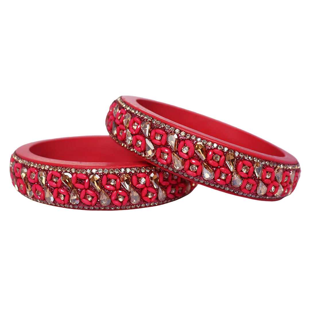 Jaipuri Handmade Lac Kada Bangles For Women With Latest Kundan Design