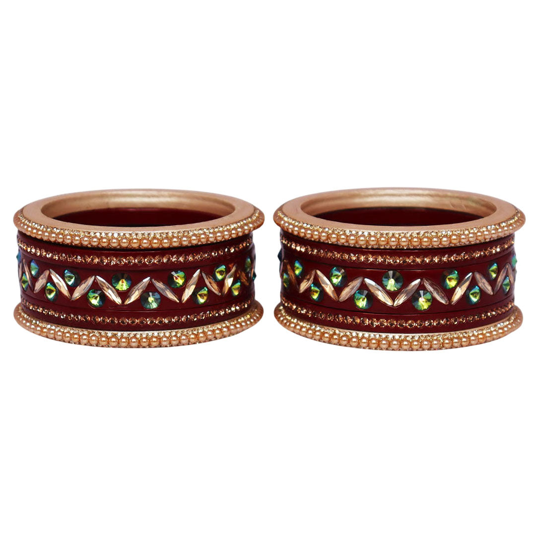 Bridal Style Kundan Lac Bangle Set – Ideal for Diwali & Weddings