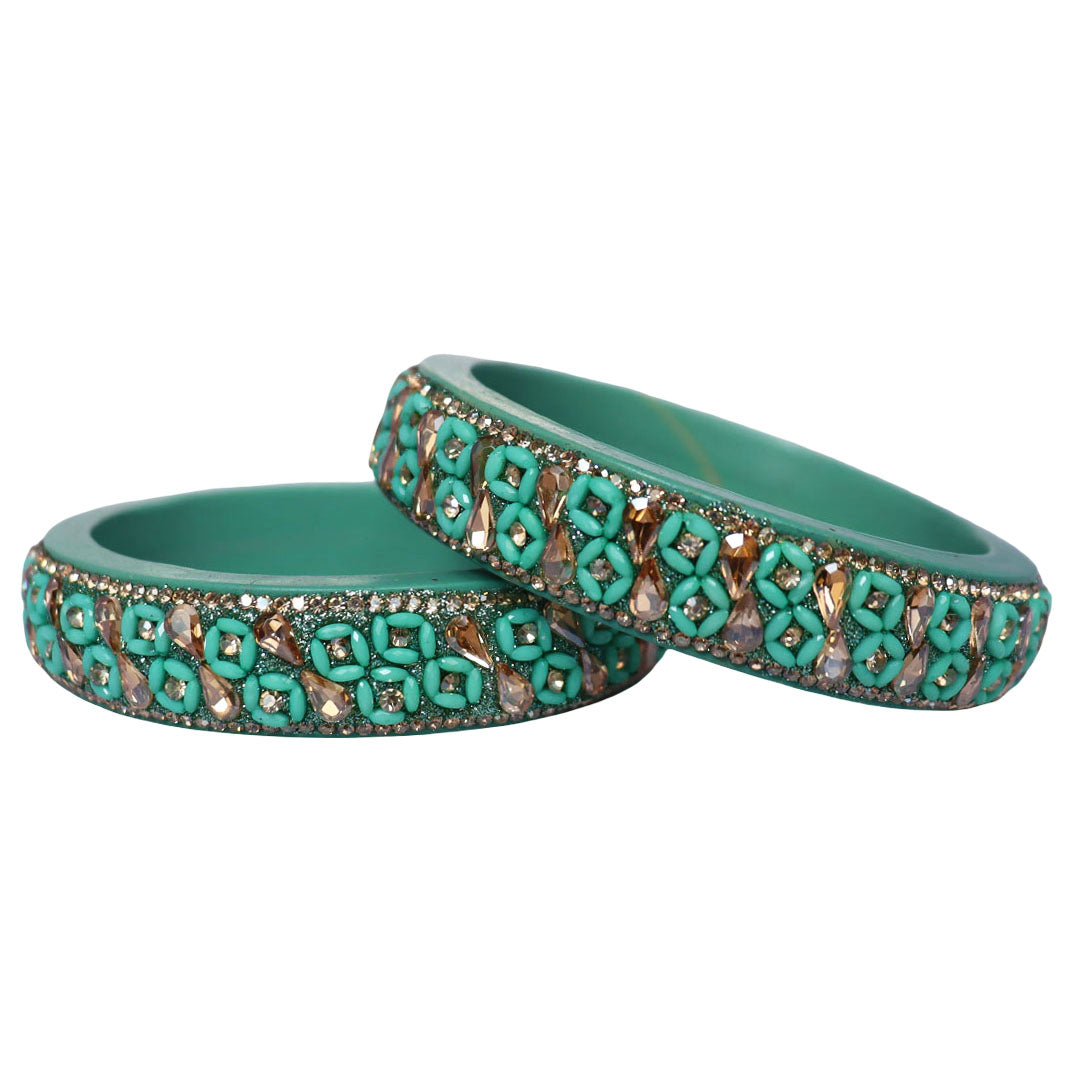 Jaipuri Handmade Lac Kada Bangles For Women With Latest Kundan Design