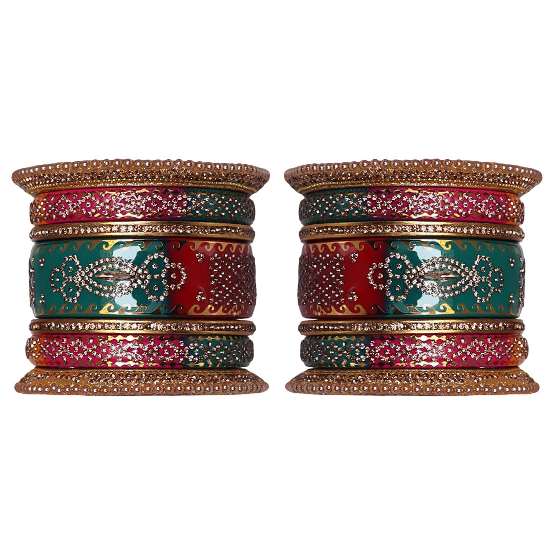 Rajasthani Designer Wedding Chura Set With Latest Kundan Design