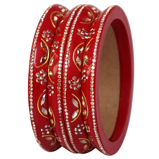 Festival Wear Lac Bangadi Bangles Set in Latest Kundan Design