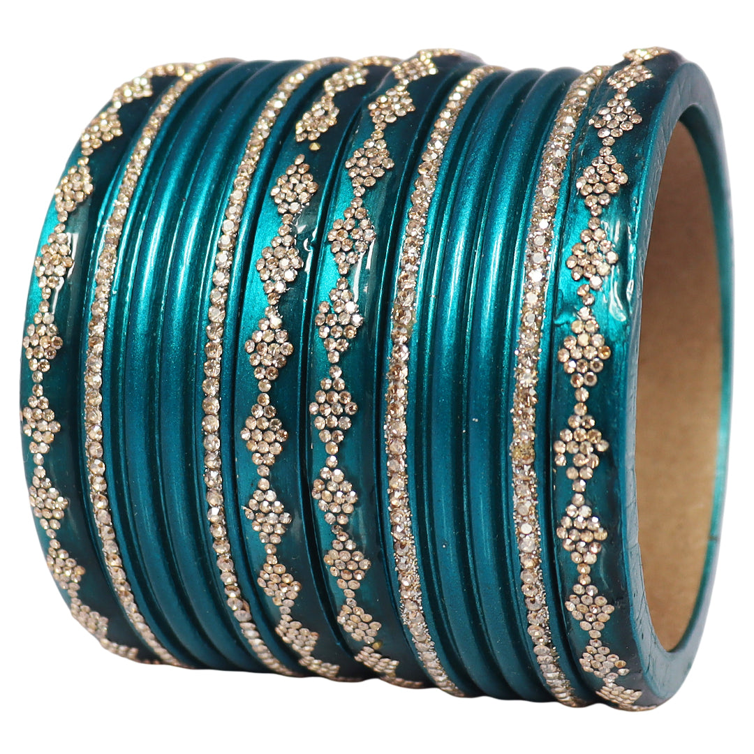 Festive Special Designer Lac Chura Set With Latest Rhinestones Design
