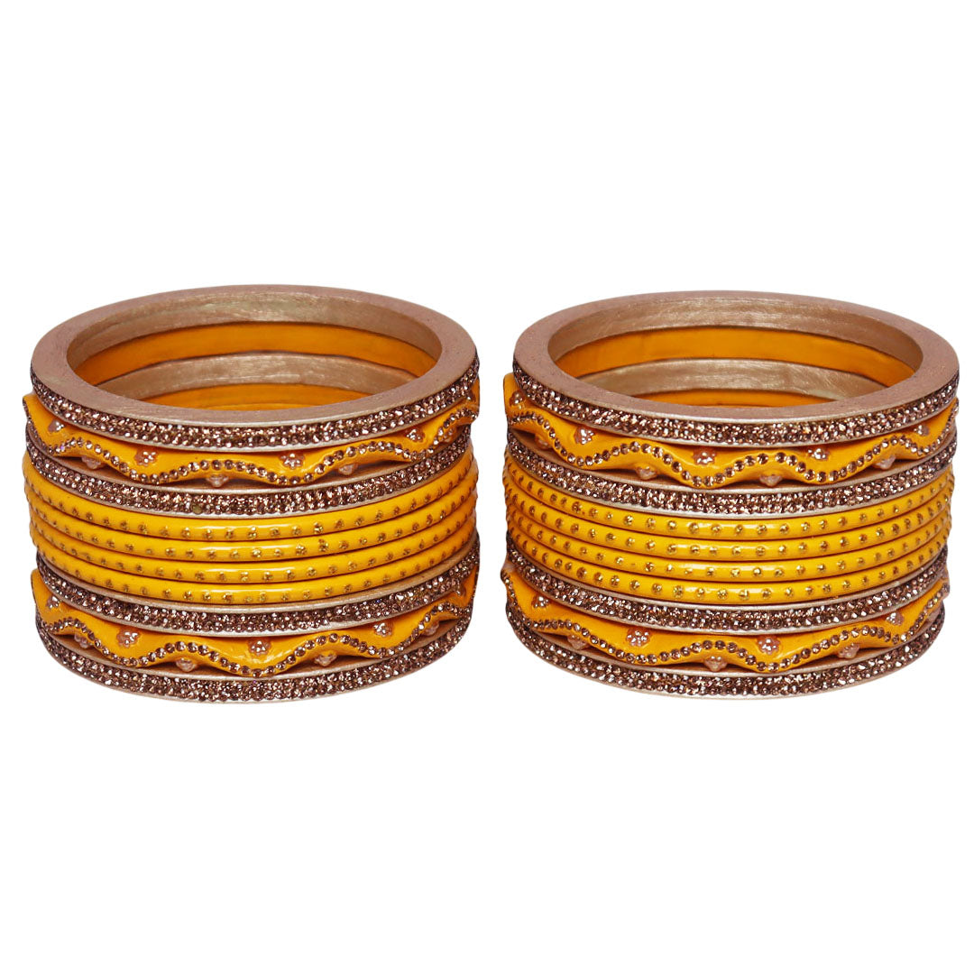 Karwa Chauth Special Designer Lac Bangles Set in Zig-Zag Design