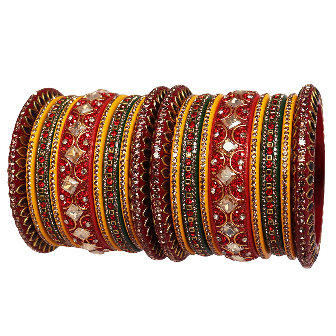 Rajasthani Traditional Wedding Chura Set With Latest Kundan Design