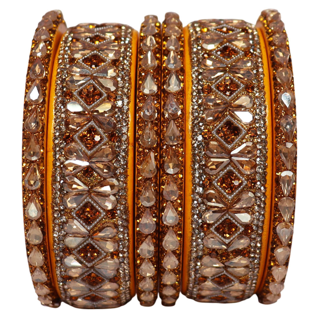 Fancy Short Lac Bangles For Women With Latest Kundan Design