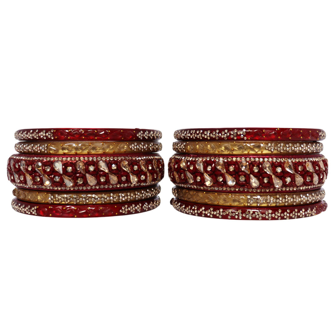 Womens Designer Lac Bangles Set With Latest Kundan Design