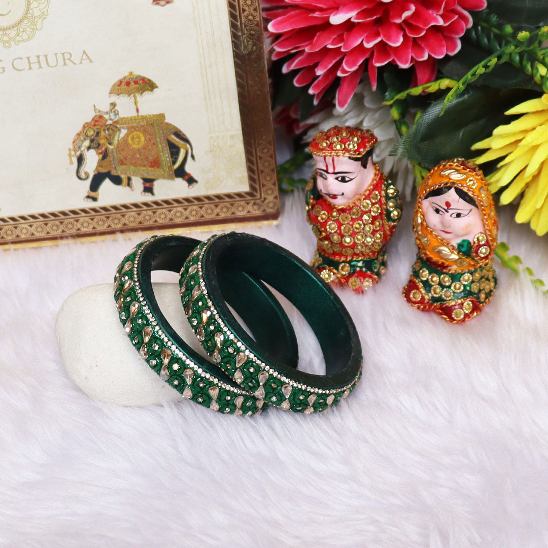 Jaipuri Handmade Lac Kada Bangles For Women With Latest Kundan Design