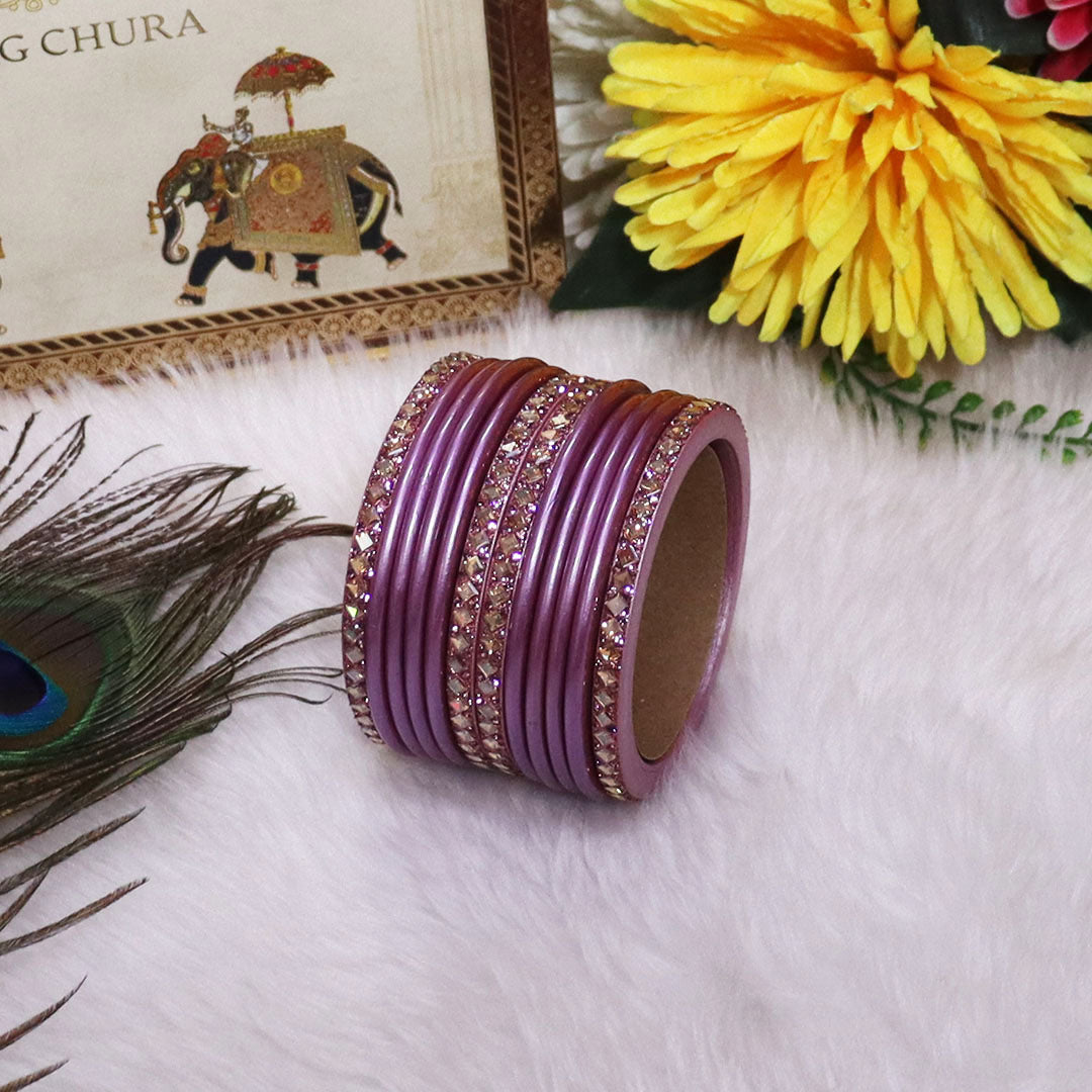 Designer Short Lac Bangles Set With Latest Kundan Design