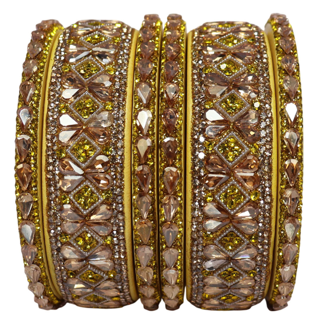 Fancy Short Lac Bangles For Women With Latest Kundan Design