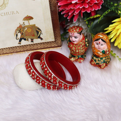 Jaipuri Handmade Lac Kada Bangles For Women With Latest Kundan Design