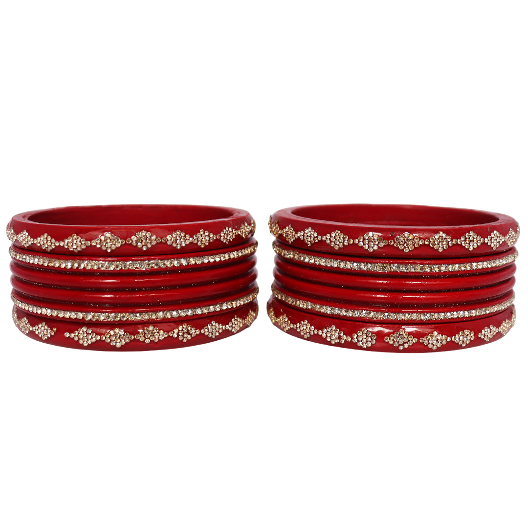 Festive Special Designer Lac Chura Set With Latest Rhinestones Design