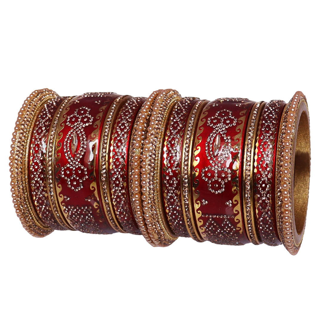 Rajasthani Designer Wedding Chura Set With Latest Kundan Design