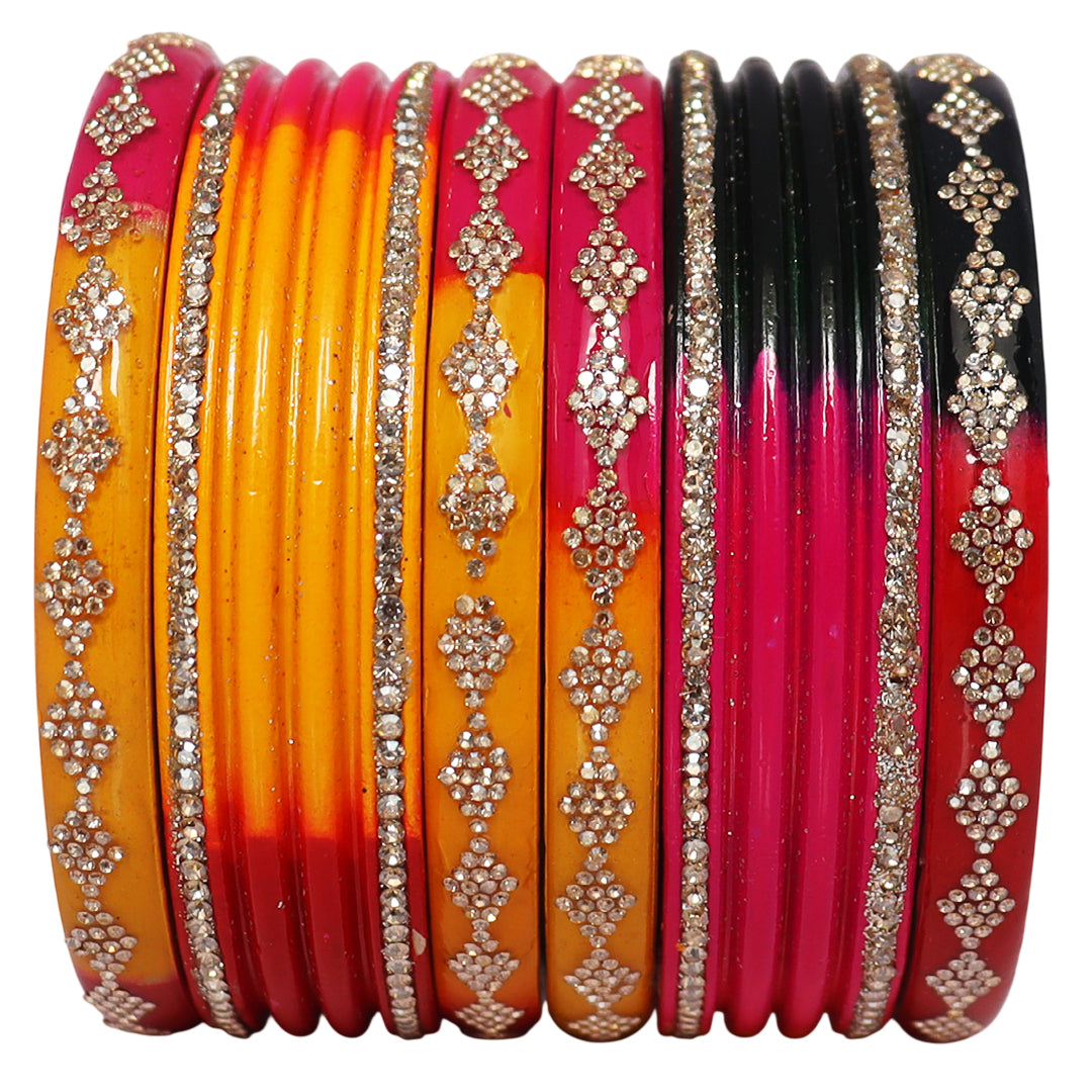 Festive Special Designer Lac Chura Set With Latest Rhinestones Design